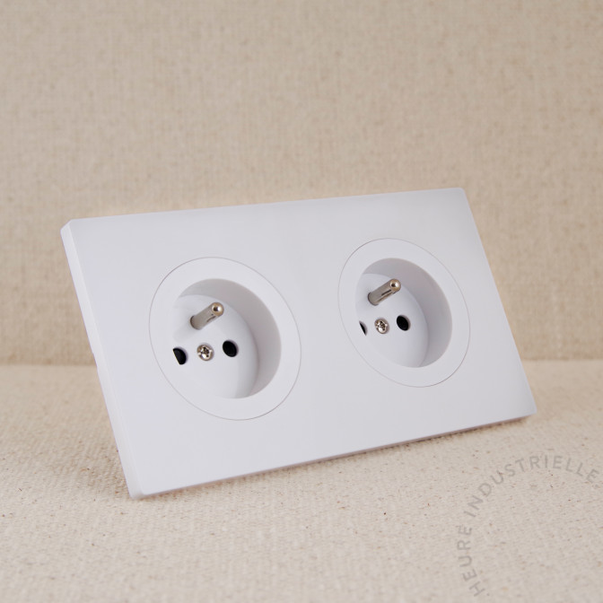 PCT x2 Fontini Dom enjoliveur blanc glossy + plaque blanc mat PCT x2 Fontini Dom enjoliveur blanc glossy + plaque blanc mat