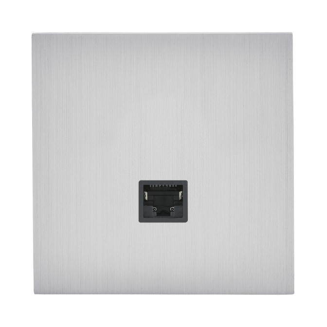 Art d'Arnould Epure prise RJ45 catégorie 6 FTP - acier brossé Art d'Arnould Epure prise RJ45 catégorie 6 FTP - acier brossé