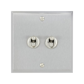 Art d'Arnould Mémoire double poussoir à levier 6A - acier brossé