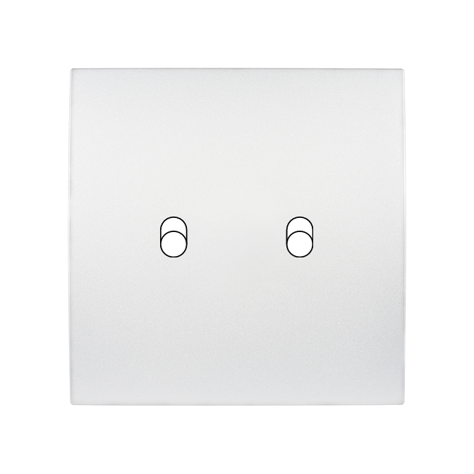 Façade Karo Blanc Simple à 2 leviers - Façade à clip.