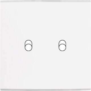 Façade Confidence Laiton Blanc Simple 2 trous oblong