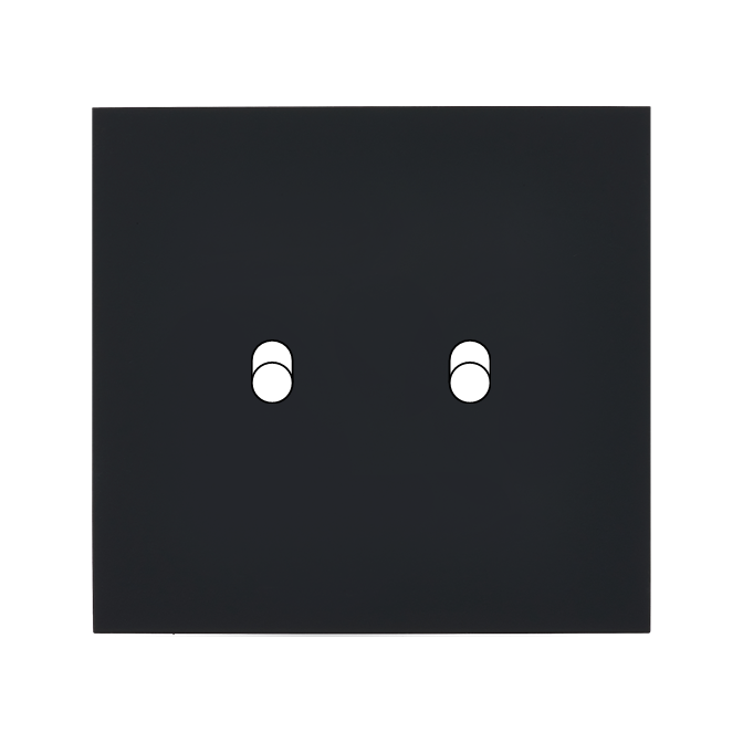 Façade Désir Noir Mat Simple 2 trous oblong - Façade à clip.