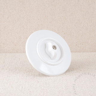 Interrupteur rotatif THPG Duroplast blanc rond