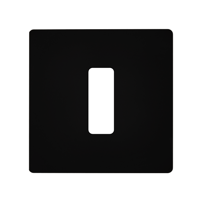 Façade M Noir Mat Simple 1 Bouton magnétique