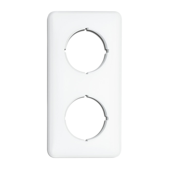 PLAQUE DOUBLE RECTANGULAIRE DUROPLAST BLANC