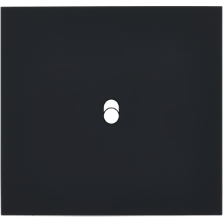 Façade Désir Noir Mat Simple 1 trou oblong - Façade à clip.