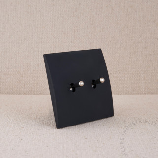 Commande Duo double Modelec karo noir soft touch levier acier