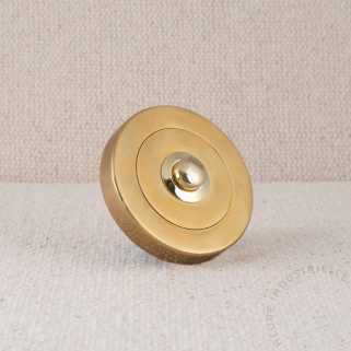 BOUTON DE SONNETTE 12V ROND DIAM 60mm LAITON POLI