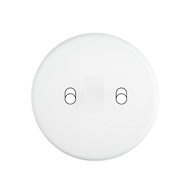 Façade Iris Blanc Soft Touch Simple 2 Basculeurs