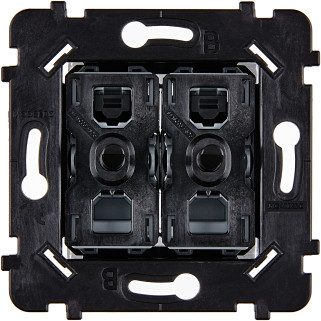 Mécanisme 2 Vv Et/Ou Poussoir Noir Support Noir Collection Hitera