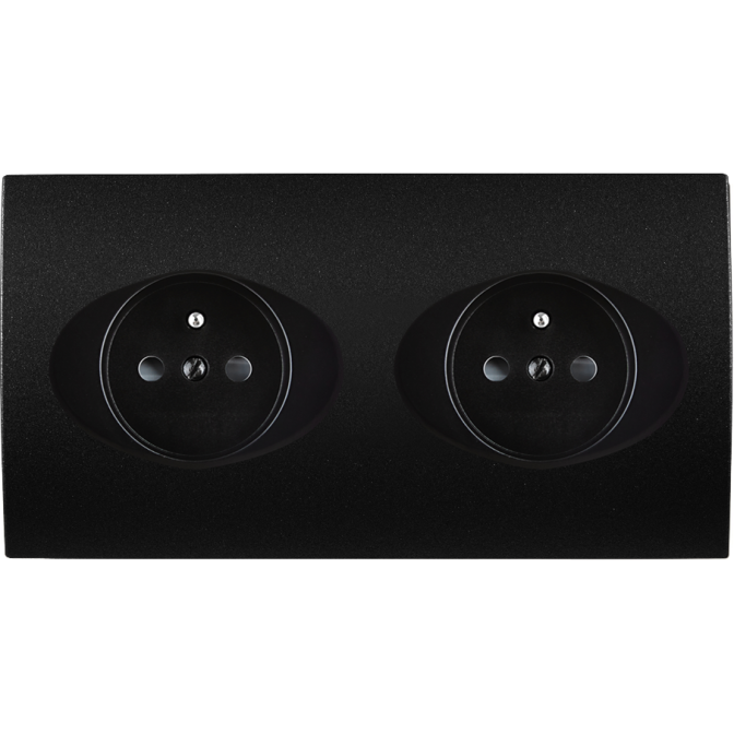 Façade Karo Noir Soft Touch Double Horizontale PC Pc