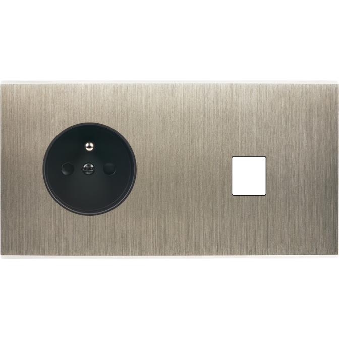 Façade Confidence Laiton Acier Double Horizontale PC M1