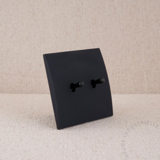 Commande Duo double Modelec karo noir soft touch levier noir