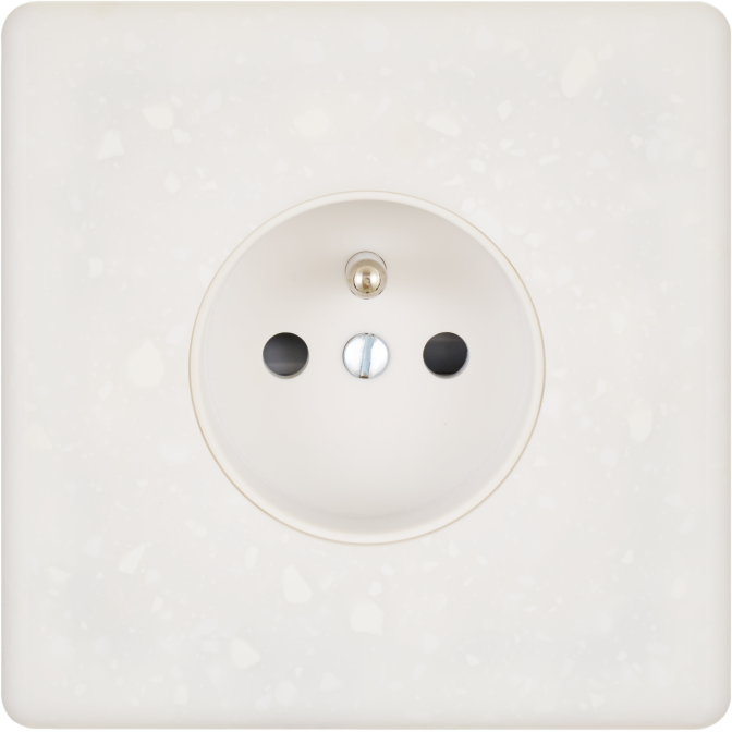 Façade Hitera Blanc Terrazzo Simple Pc - Façade à clip.