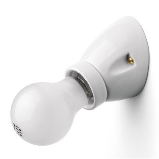 APPLIQUE MUR PORCELAINE BLANCHE