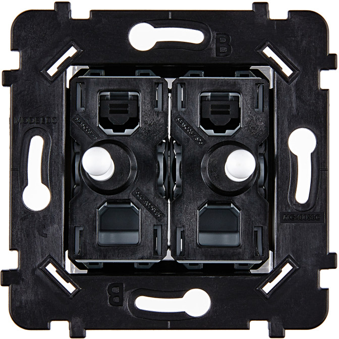 Mécanisme 2 Vv Et/Ou Poussoir Blanc Collection Desir/Karo