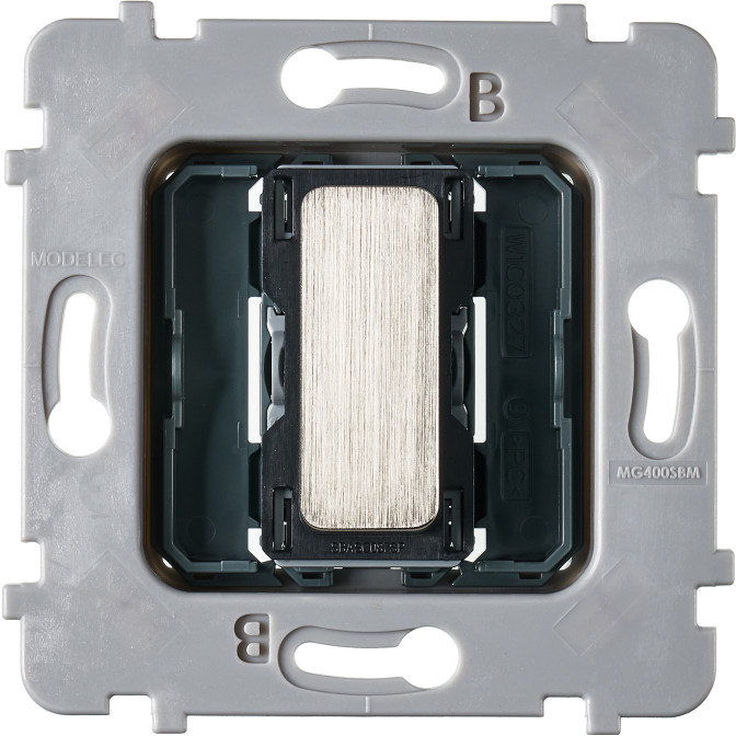 Mécanisme Plat Bouton Vv Ou Poussoir Collection M Nickel Brosse