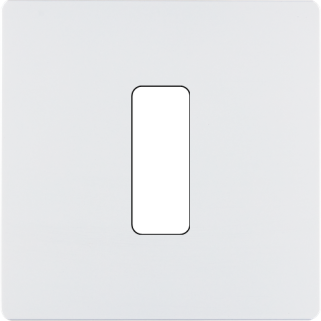 Façade M Blanc Mat Simple 1 Bouton magnétique