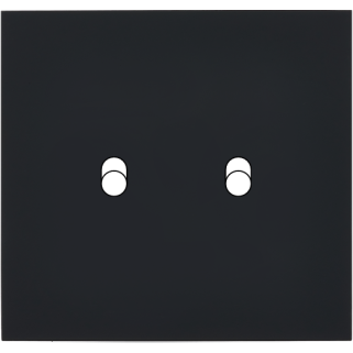 Façade Désir Noir Mat Simple 2 trous oblong - Façade à clip.