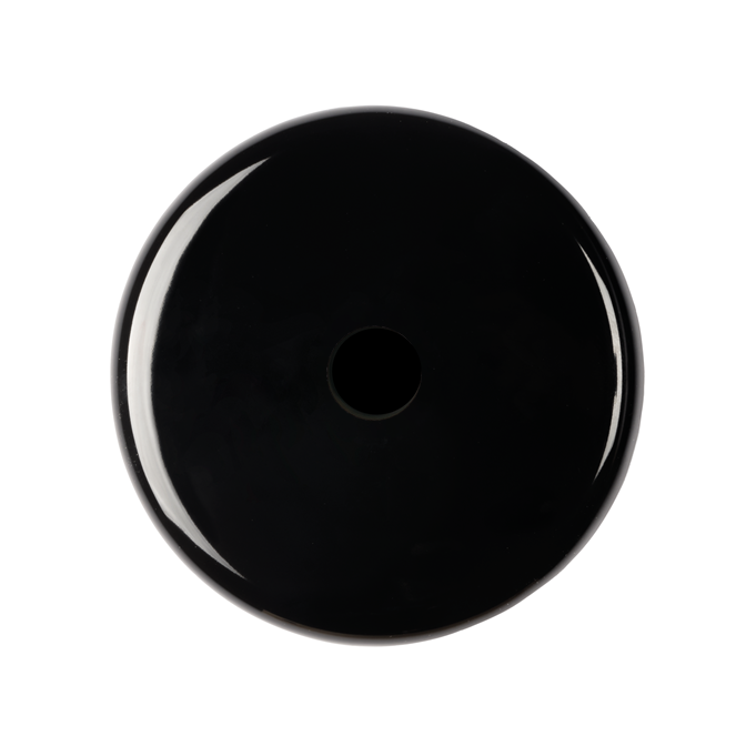 Façade Iris by MODELEC Porcelaine noire simple poste sortie câble+cac