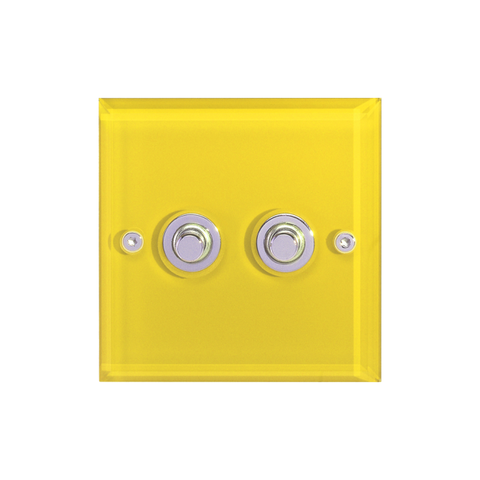 Interrupteur double Meljac Pierrot - Jaune