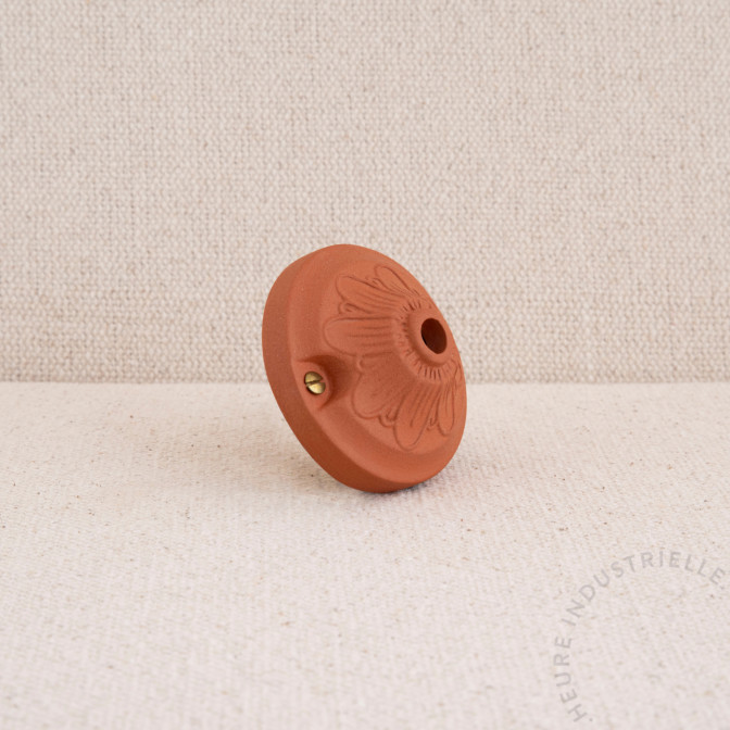 Rosace travaillée en terre cuite - ROSONE LAVORATO COTTO D.70 MM