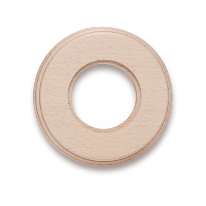 Plaque 1 poste hêtre ss vernis