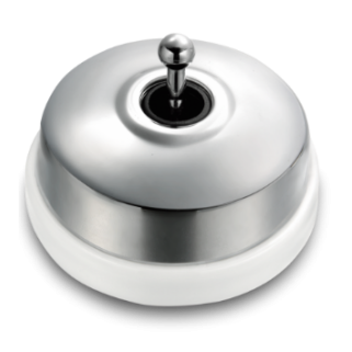 VV et manette chrome brillant porcelaine blanche ss passe-câble