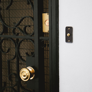 Va-et-Vient (VV) simple Porcelaine Noire Levier+Vis Doré