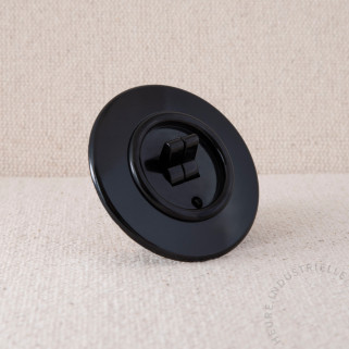 Interrupteur à bascule THPG Bakélite noir rond