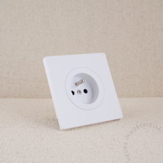 PCT Fontini Dom enjoliveur blanc glossy + plaque blanc mat