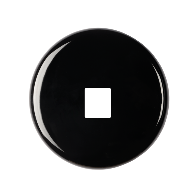 Façade Iris by MODELEC Porcelaine noire simple poste prise media