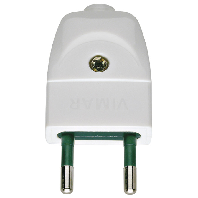 Fiche 2P 10A S10 axial blanc