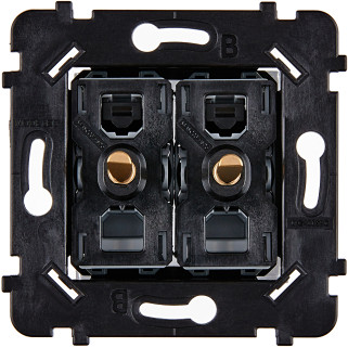 Mécanisme 2 Vv Et/Ou Poussoir Dore Support Noir Collection Hitera