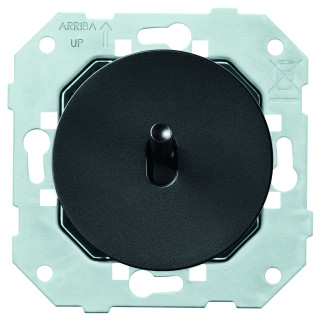 VV 10AX-250V~ à levier et enjoliveur noir mat