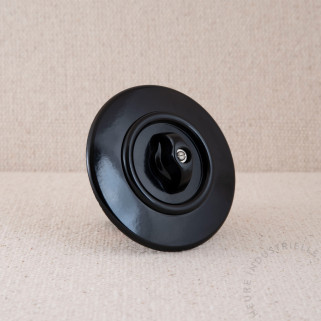 Interrupteur rotatif THPG Bakélite noir rond