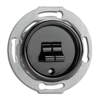 DOUBLE INTER A BASCULE BAKELITE NOIRE (ne fonctionne pas en VV)