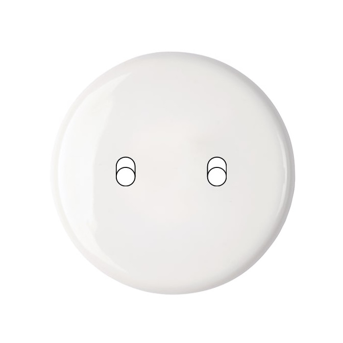 Façade Iris by MODELEC Porcelaine blanche simple poste 2 basculeurs