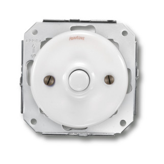 Poussoir porcelaine blanche