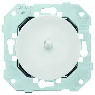 VV 10AX-250V~ à levier et enjoliveur blanc glossy