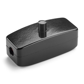 Interrupteur à câble en Bakélite® avec bouton poussoir noir