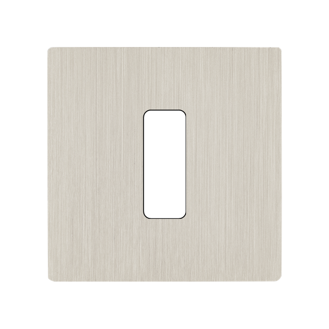 Façade M Nickel Brosse Simple 1 Bouton magnétique