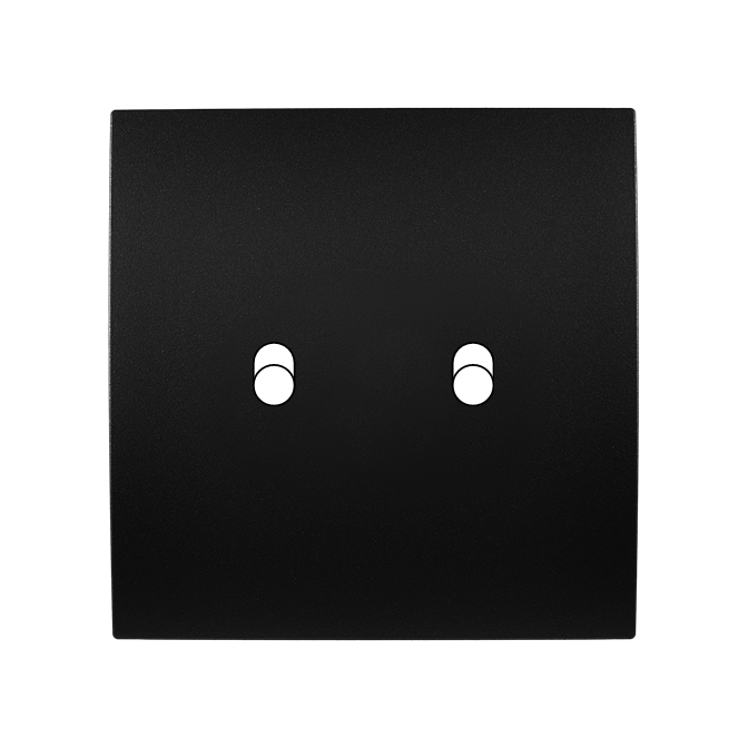 Façade Karo Noir Simple à 2 leviers - Façade à clip.