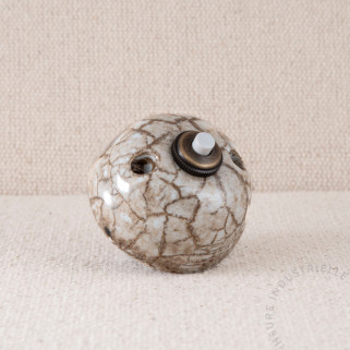 Bouton poussoir arrondi porcelaine Reggia