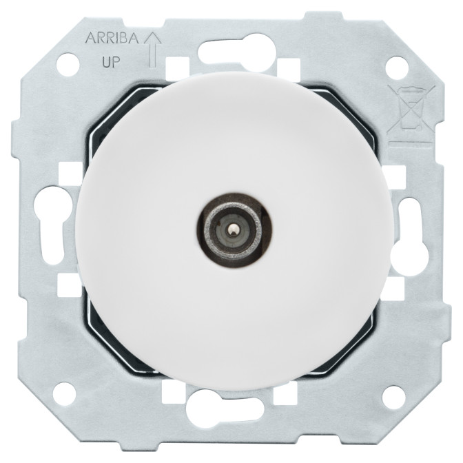 Prise TV DOM étoile Blanc glossy