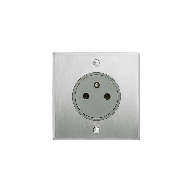 Art d'Arnould Mémoire prise 2P+T Surface 16A 250V - acier brossé