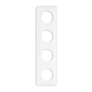 PLAQUE QUADRUPLE DUROPLAST BLANC