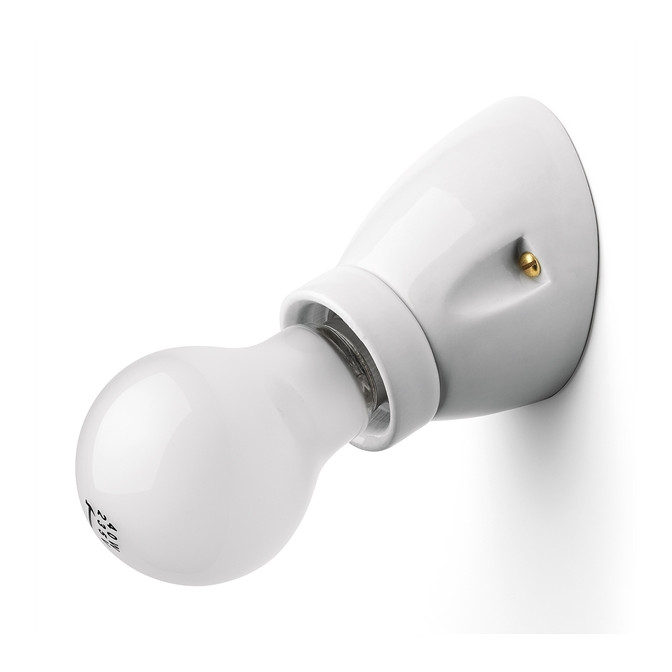 APPLIQUE MUR PORCELAINE BLANCHE