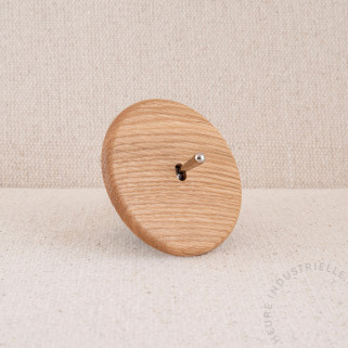 Interrupteur simple Modelec Iris frêne naturel levier acier