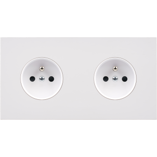 Façade Désir Blanc Mat Double Horizontale PC Pc